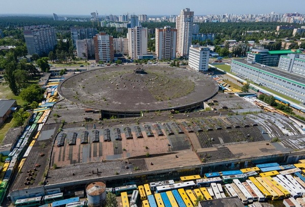 Киевский автобусный парк №7 вид сверху