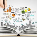 a drawing of a book on the assessment of real estate, equipment, cars and other property