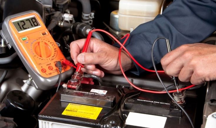 Car battery inspection and testing