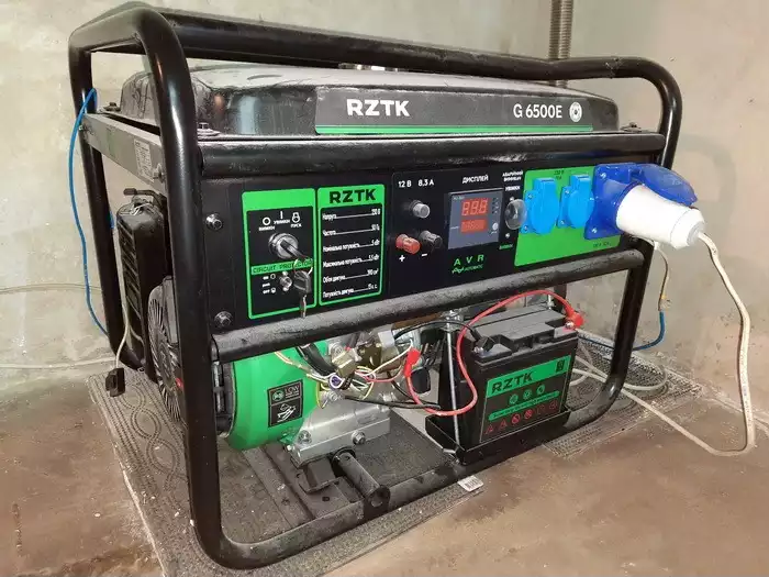 Бензиновый генератор в подвале